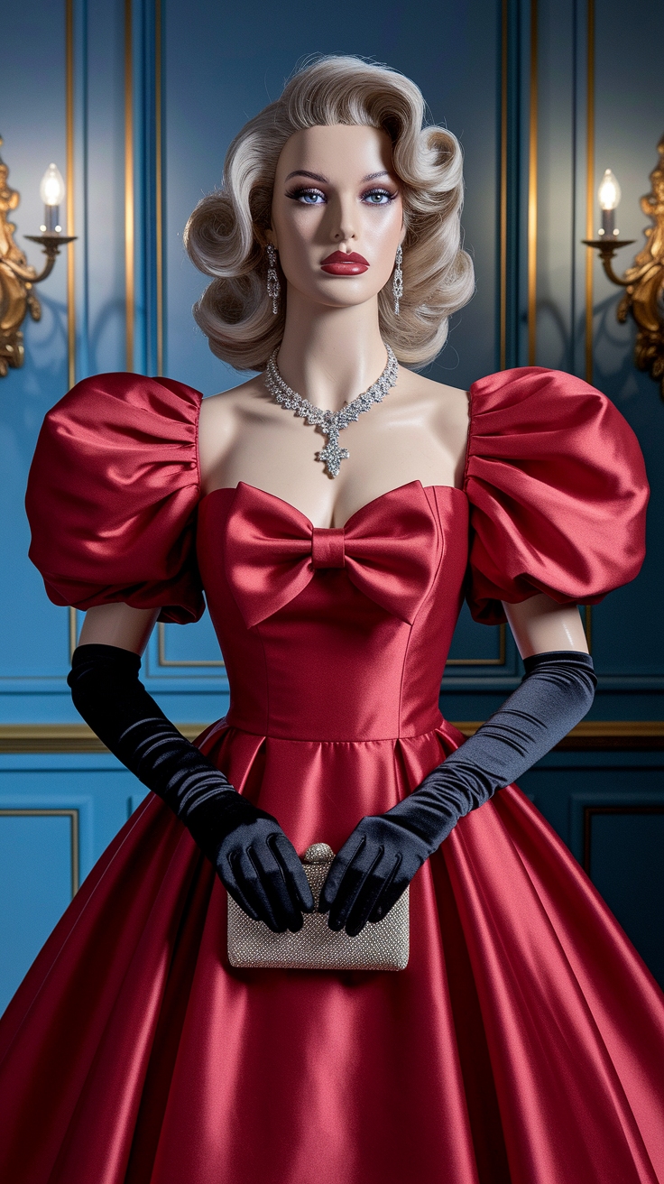 80s Red Dress: A Timeless Fashion Statement outfit idea