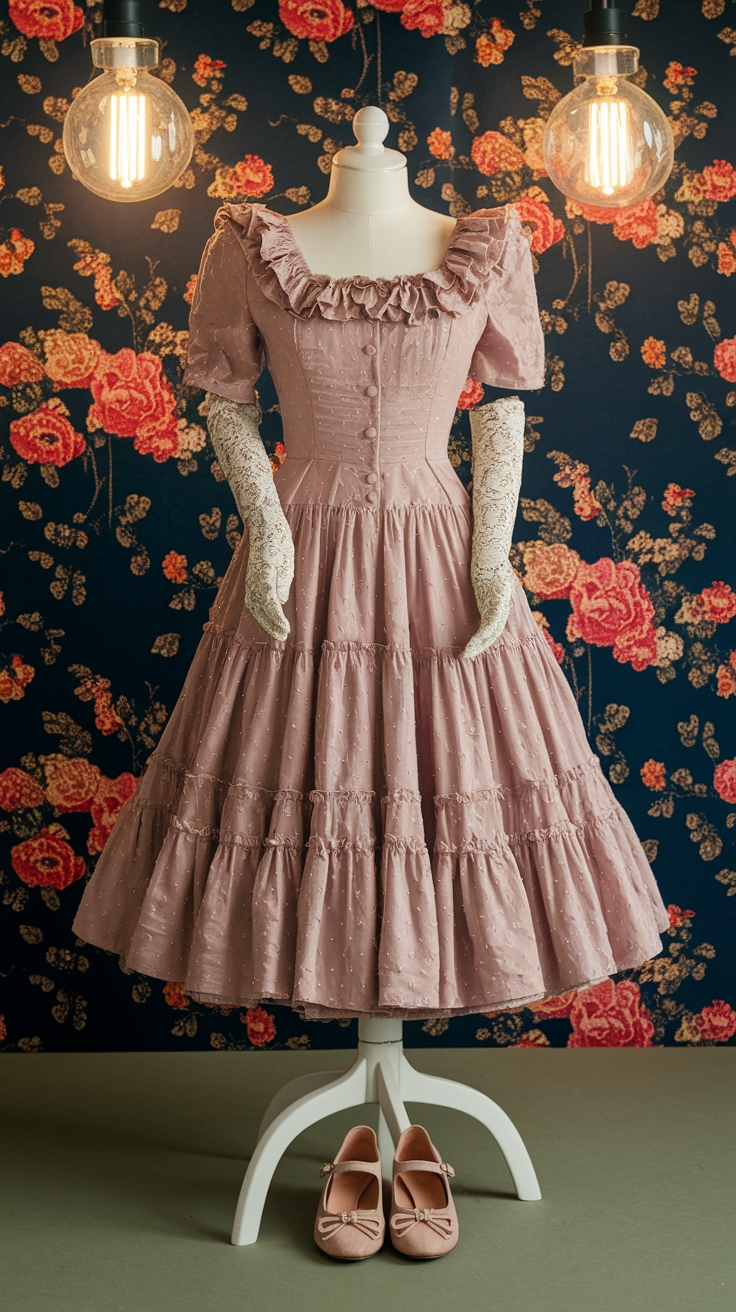 Aesthetic Dresses Retro Vintage: Embrace Timeless Elegance outfit idea