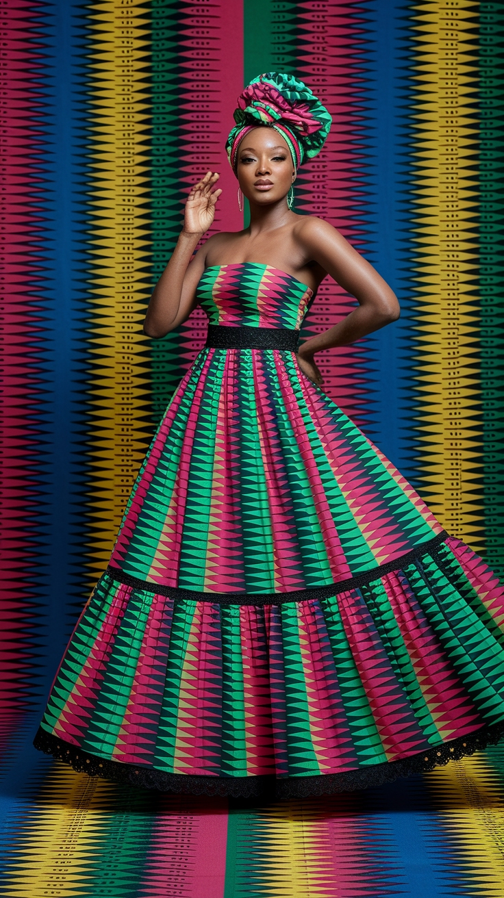 African Maxi Dresses with Lace: A Touch of Elegance outfit idea