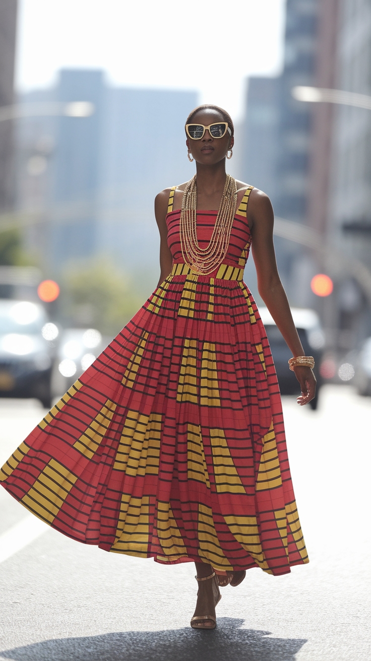 Embrace Culture with an Ankara Maxi Dress This Season outfit idea
