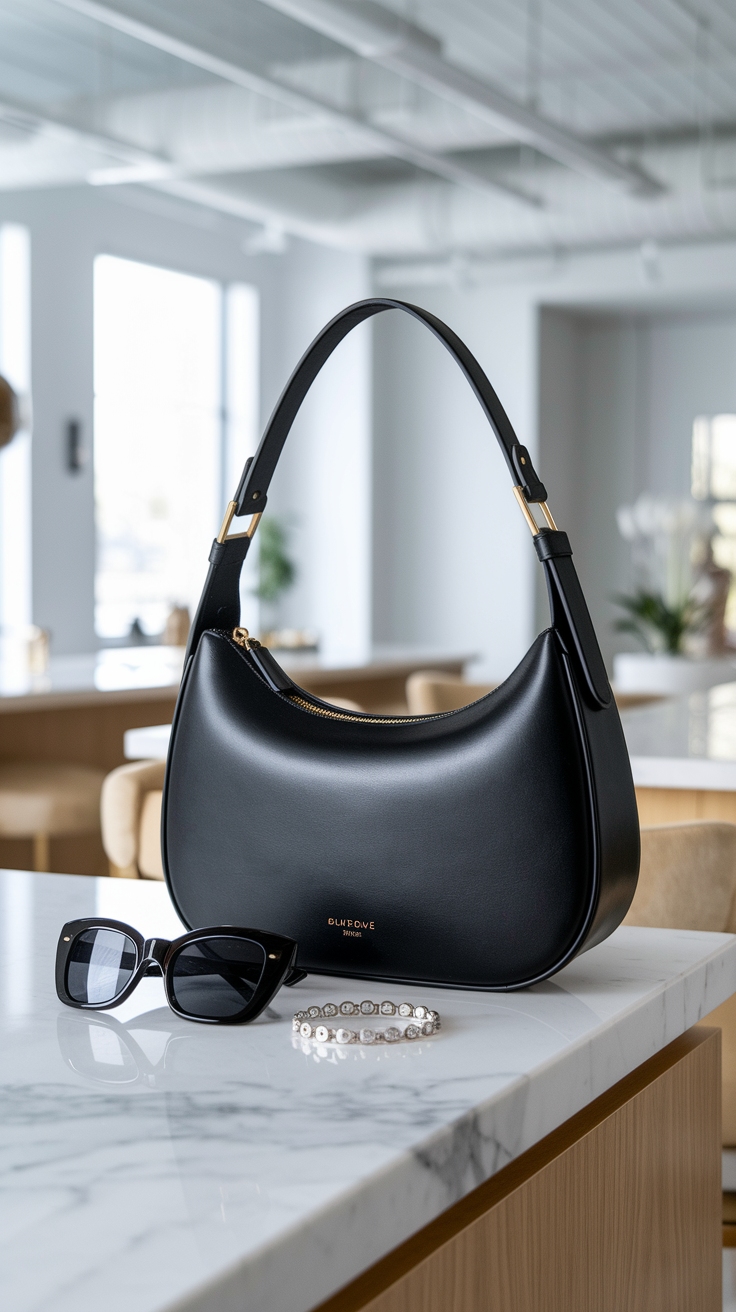 Why You Need a Black Designer Shoulder Bag outfit idea