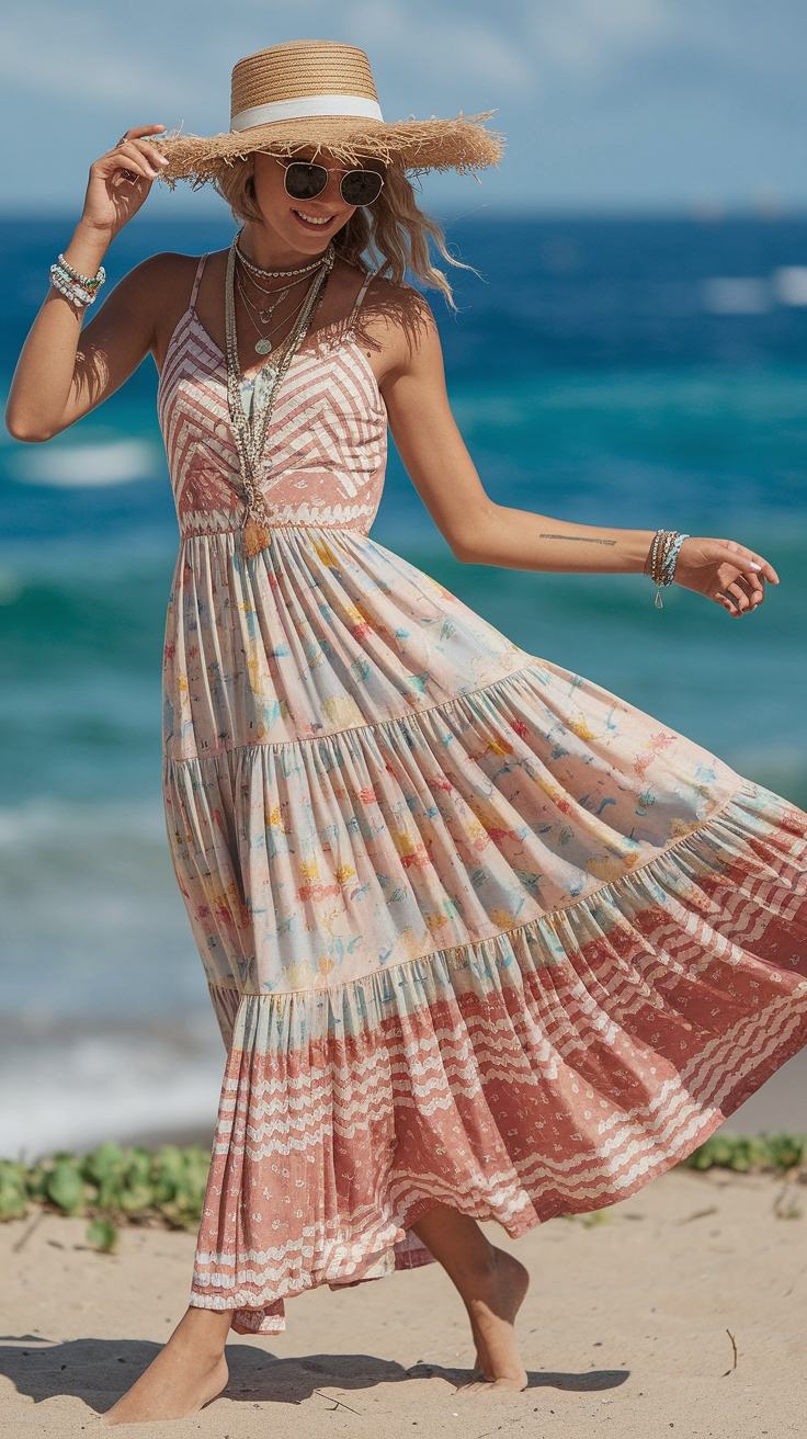 Stylish Boho Maxi Dress Trends for Festival Enthusiasts outfit idea