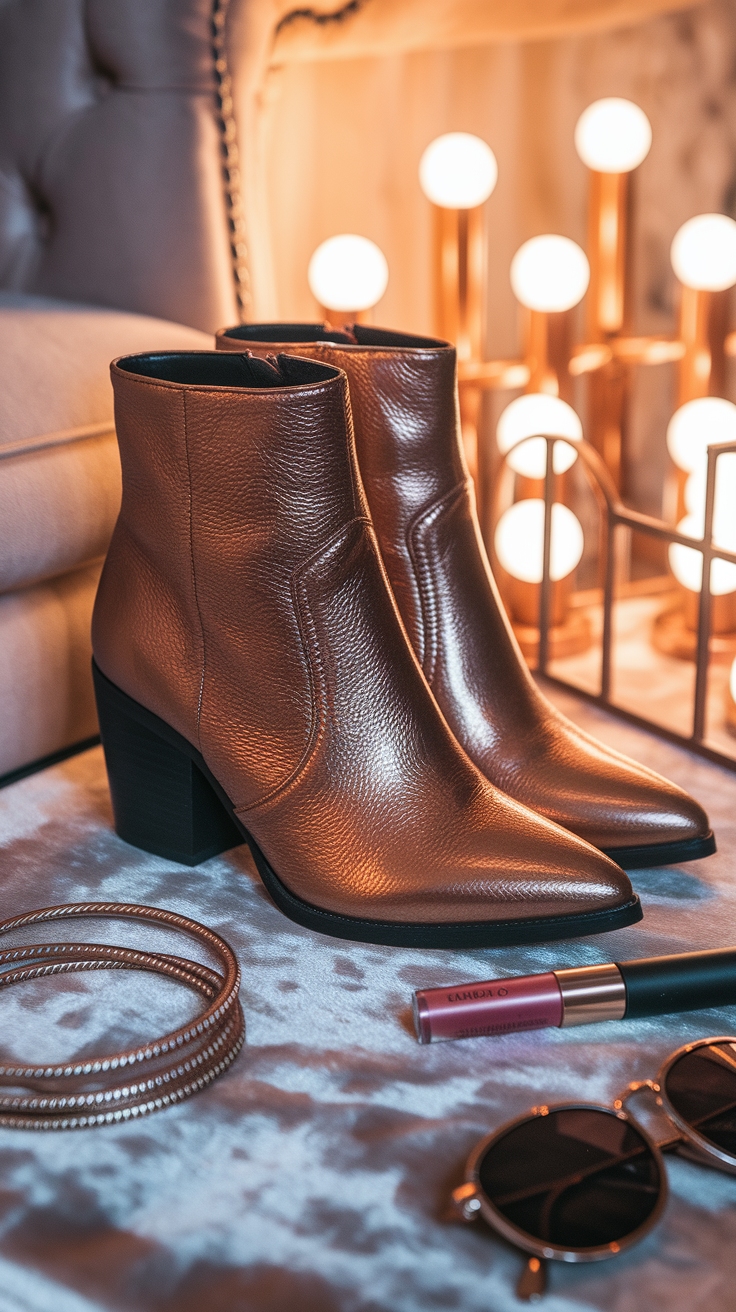 How to Rock Bronze Metallic Boots with Any Outfit outfit idea