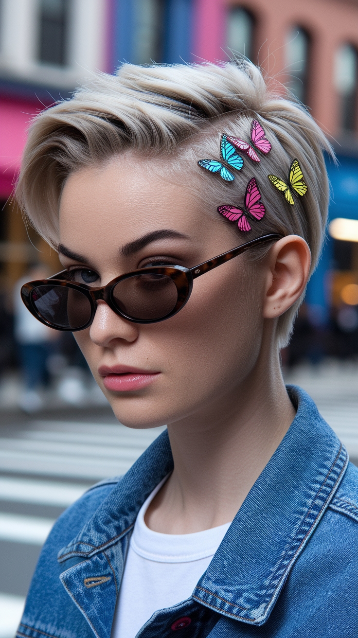 Butterfly Clips Hairstyles Short Hair OOYRU4: A Guide outfit idea