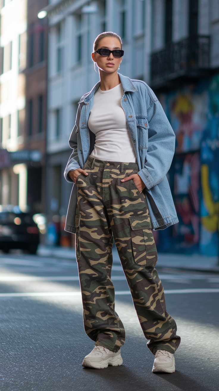 Camo Cargo Pants: A Must-Have Wardrobe Staple outfit idea