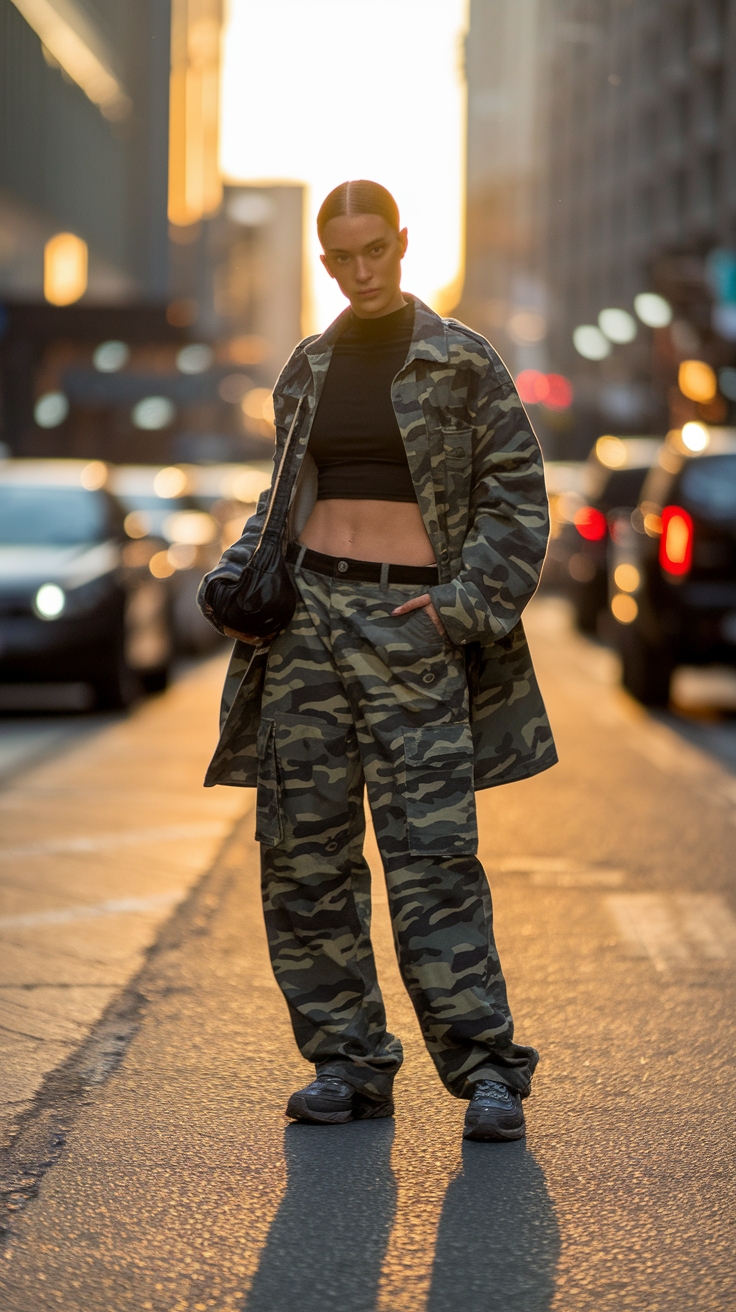 Camo Cargo Pants Outfit Street Style for the Urban Fashionista outfit idea