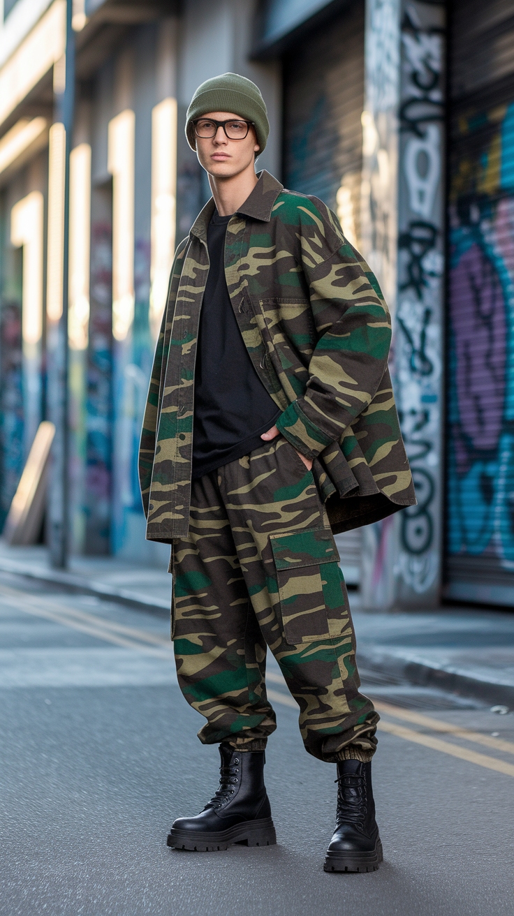 Incorporating Camo Clothes into Your Wardrobe outfit idea