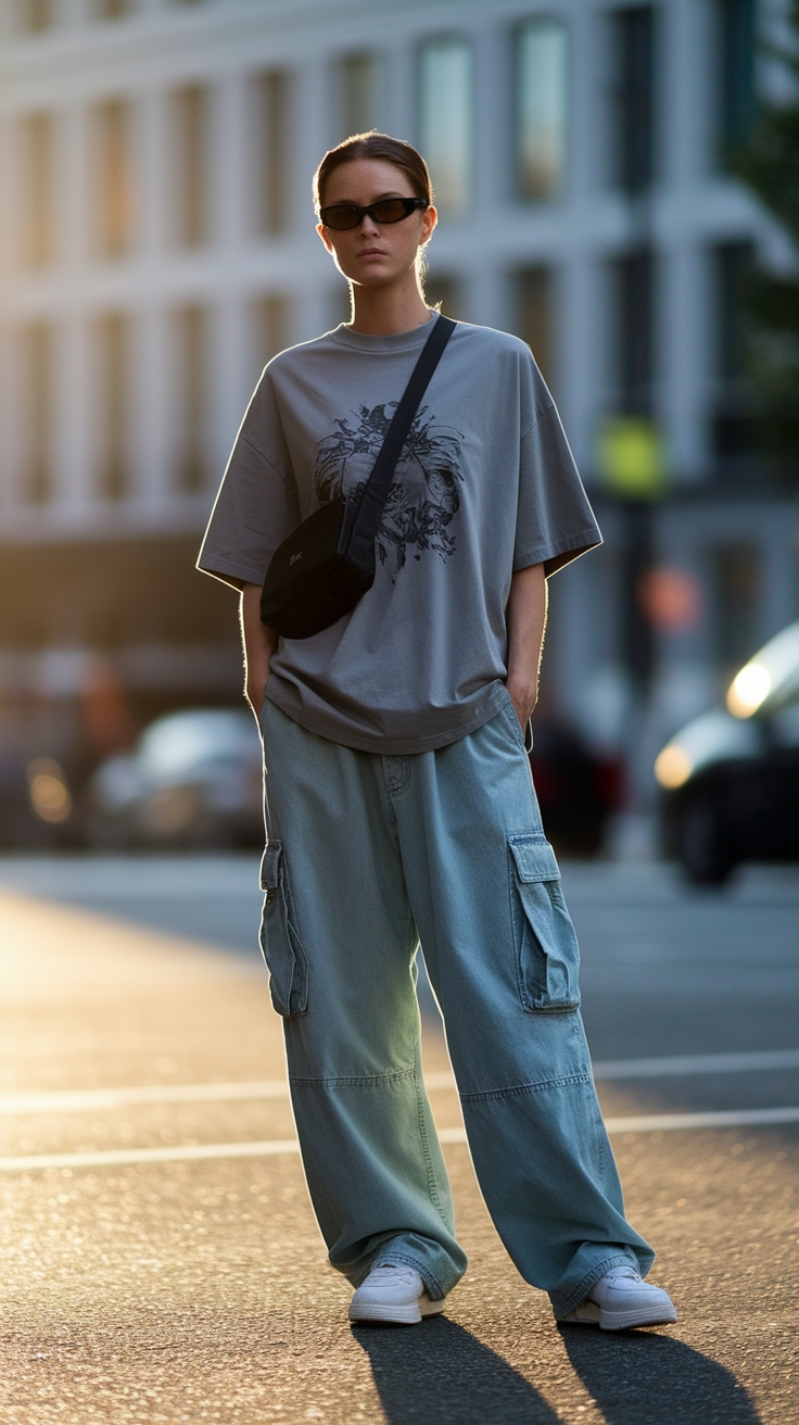 Fashion Forward: Cargo Baggy Pants for Modern Styles outfit idea