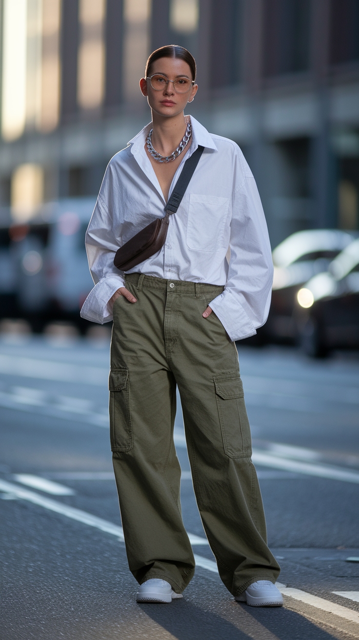 Cargo Pants and Baggy Shirt: The Ultimate Casual Look outfit idea