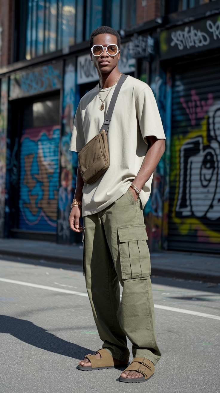 Cargo Pants and Sandals: The Perfect Summer Combo outfit idea