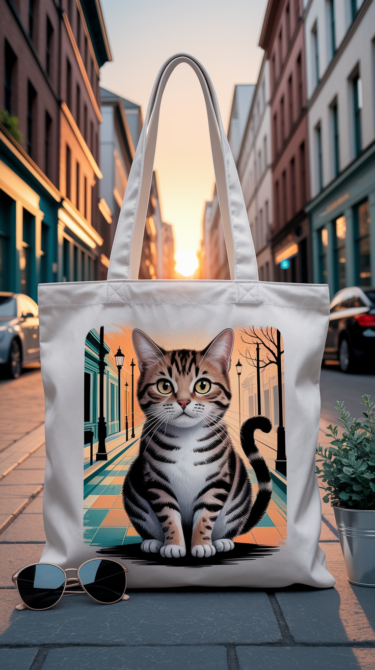 Cat Tote Bag Design: Stylish and Functional outfit idea
