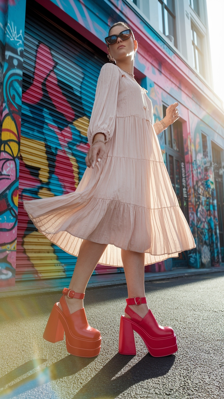 Elevate Your Look with Chunky Platform Heels outfit idea