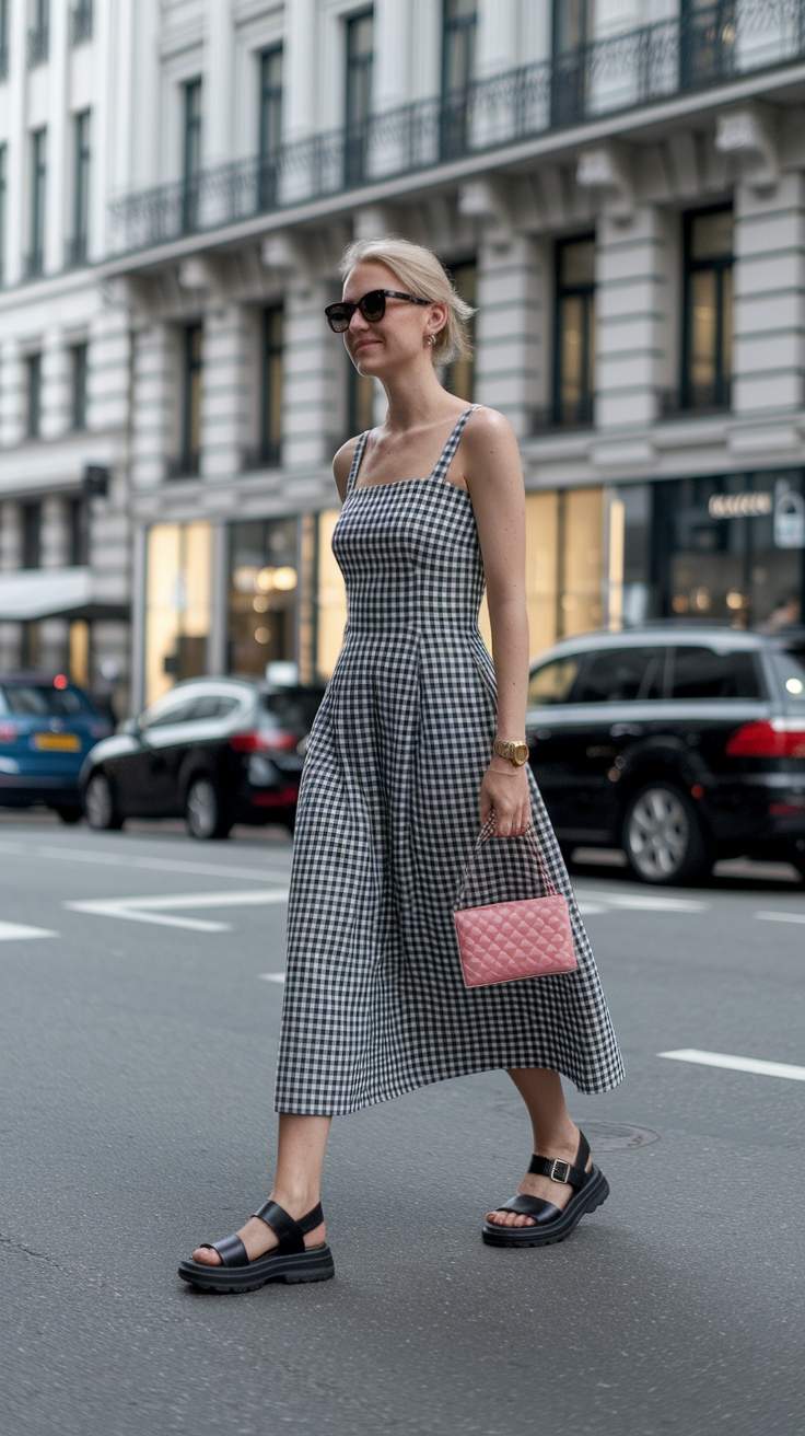 Styling a Chunky Sandals Outfit Dress for Summer outfit idea