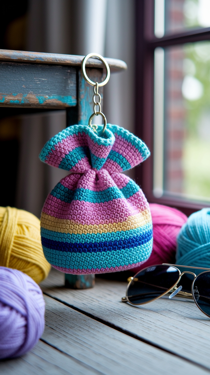Trendy Crochet Bag Keychain Designs to Check Out outfit idea