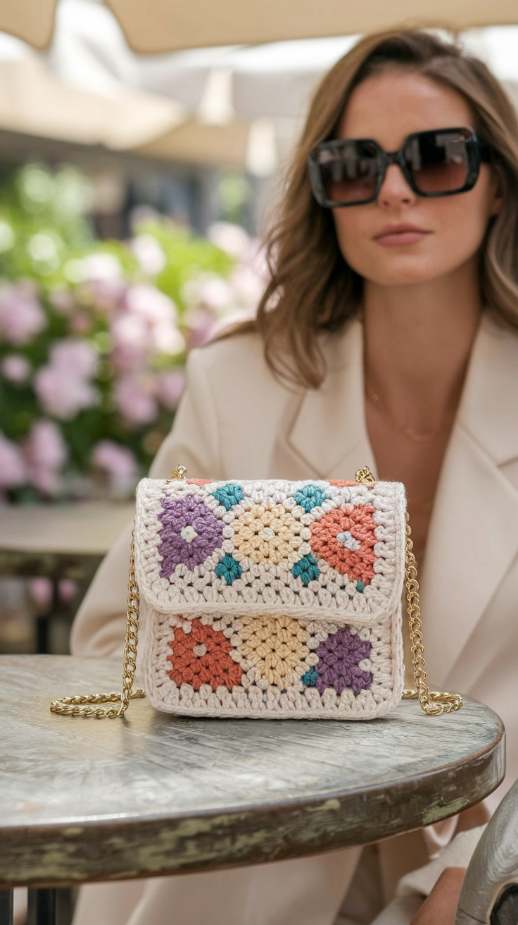 Versatile Crochet Mini Shoulder Bag for On-the-Go Style outfit idea