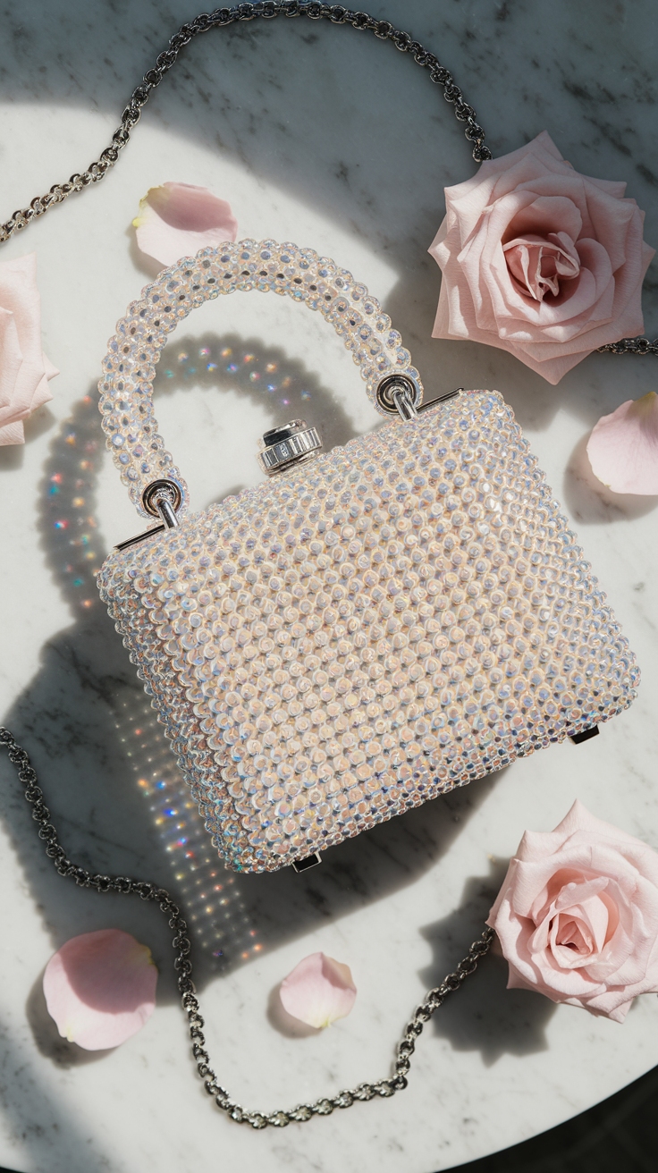 Elegant Crystal Bags Handbags for a Touch of Glamour outfit idea