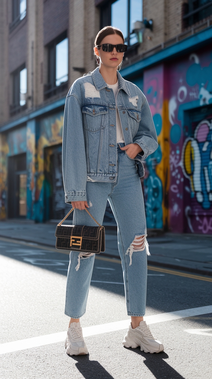 The Denim Fendi Baguette: A Fashion Statement outfit idea