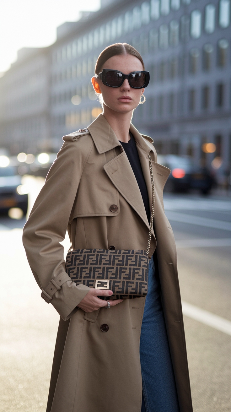 Fendi Zucca Baguette: Timeless Elegance in Every Detail outfit idea