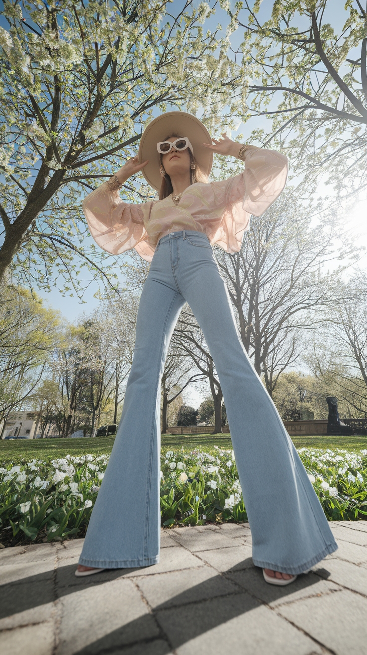 Flared Jeans Outfit Spring Essentials to Try outfit idea