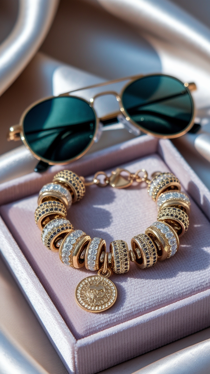 Gold Charm Bracelet for Women: A Touch of Luxury outfit idea