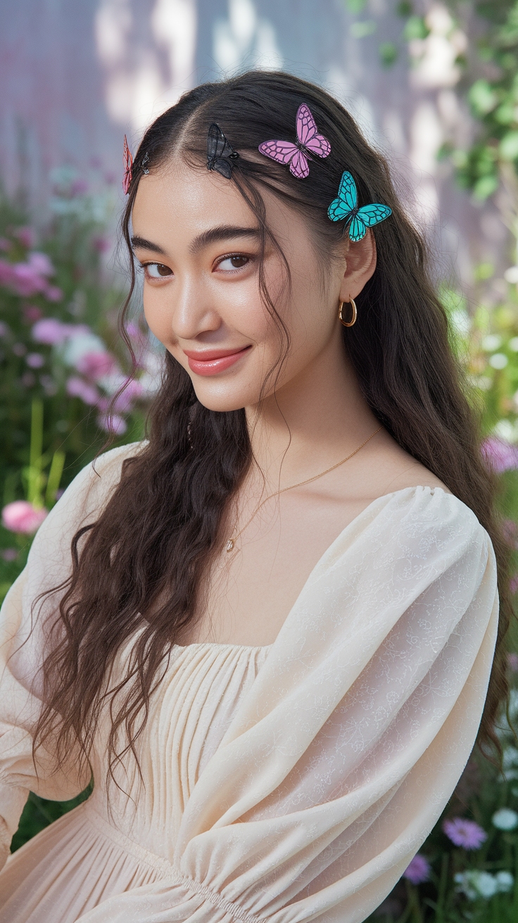 Hair with Butterfly Clips: Trendy Accessories for Cute Styles outfit idea