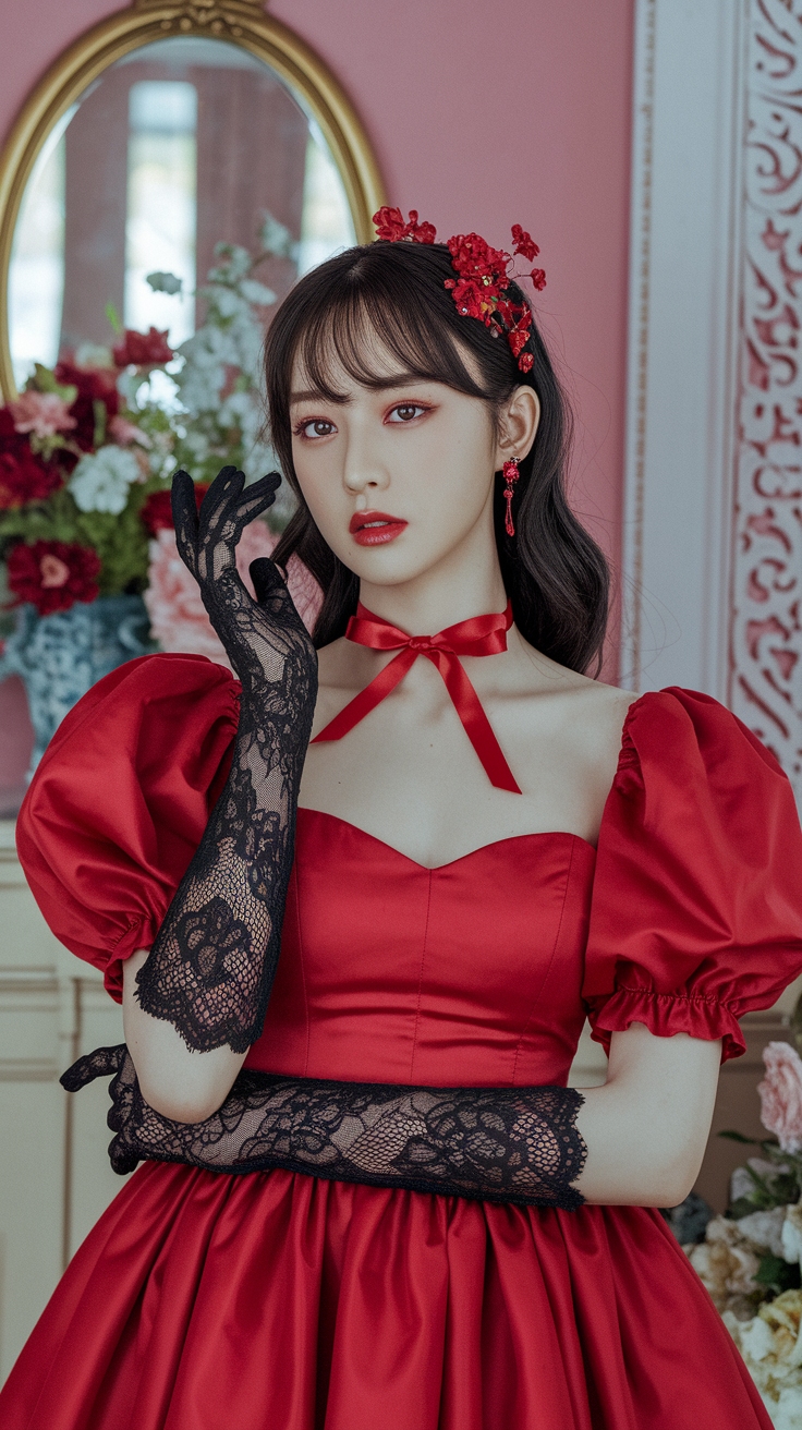 Jisoo Red Aesthetic: Bold Fashion Choices Explored outfit idea