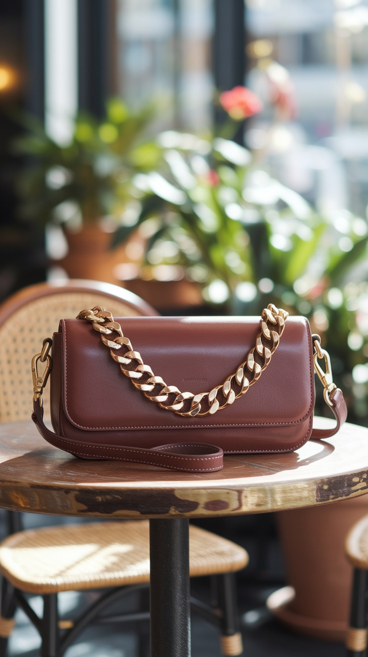 Chic Leather Baguette Bag Styles for Everyday Use outfit idea