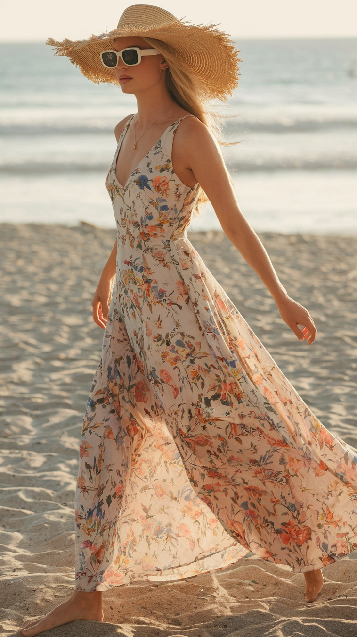 Long Summer Dresses for Effortless Style This Season outfit idea