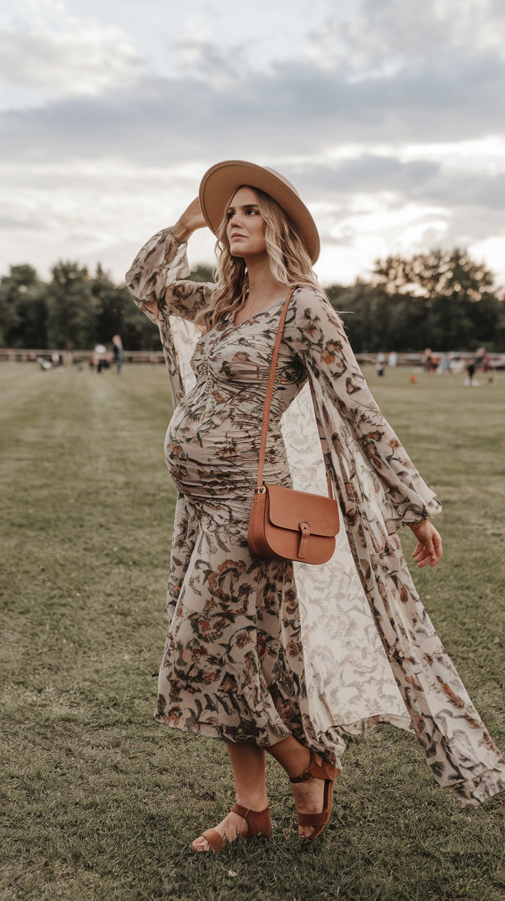 Comfortable Maternity Festival Outfits for Moms-to-Be outfit idea