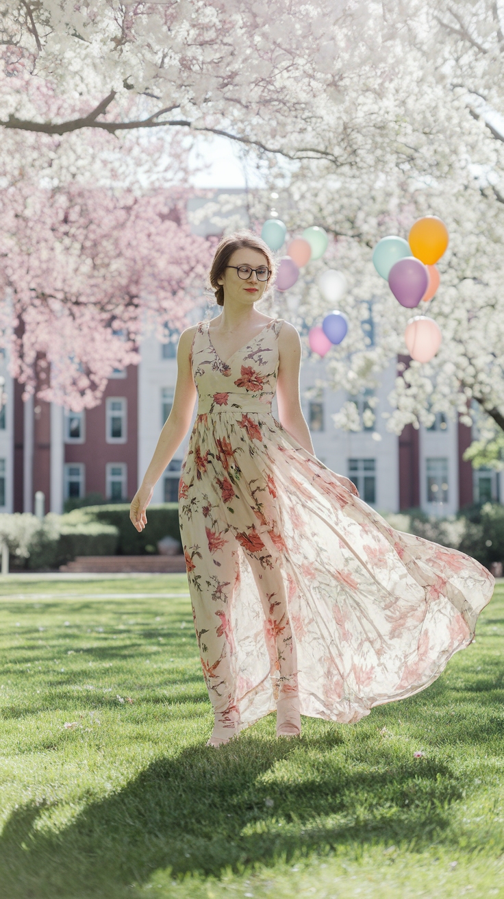 Choosing the Right Maxi Dress Graduation for Your Big Day outfit idea