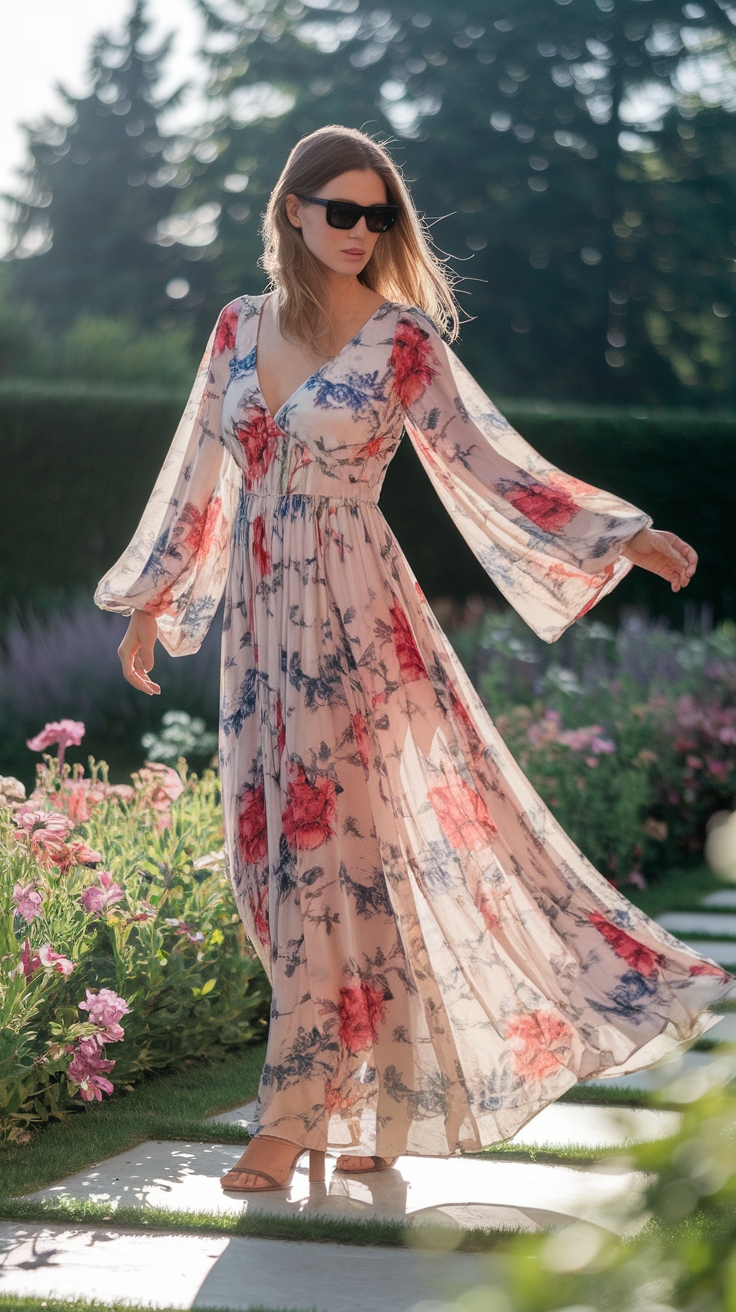 Cozy Maxi Dresses with Sleeves for Cooler Days outfit idea