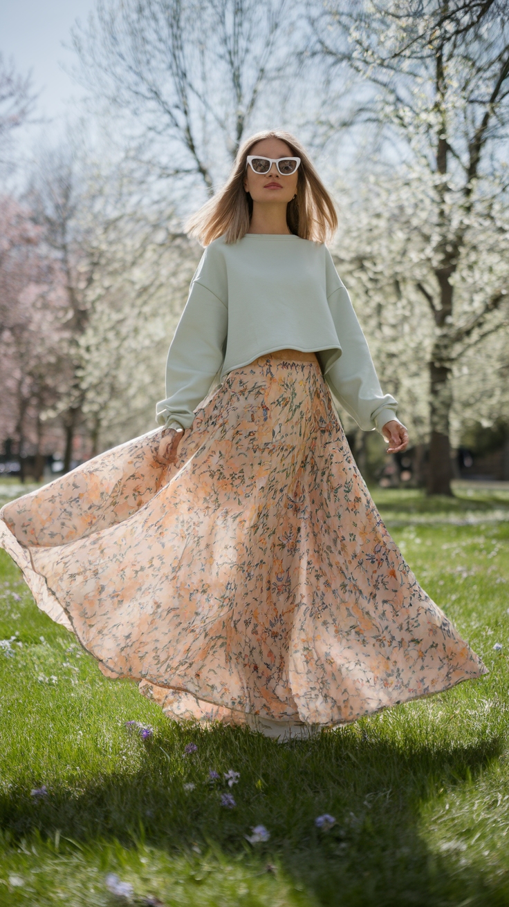 Fresh Maxi Skirt Outfit Spring Inspirations to Explore outfit idea
