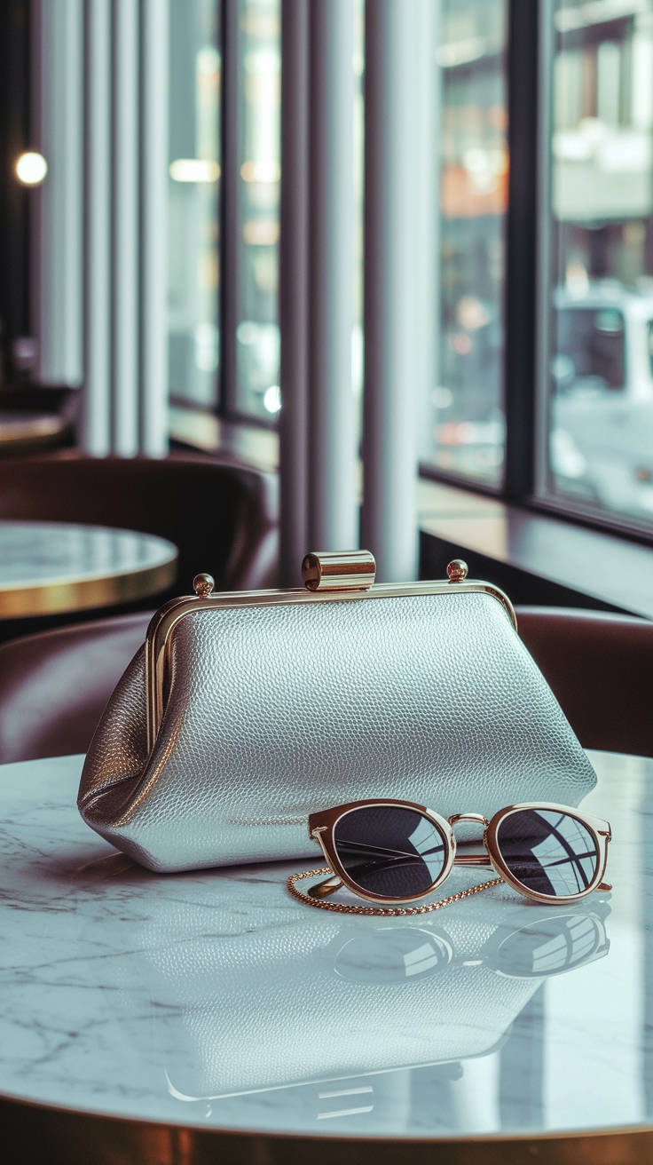 Glamorous Metallic Clutch Bag for Any Occasion outfit idea