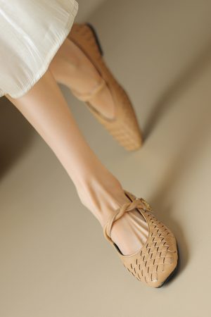 1 cm Italian-Style Soft Sole Leather Flats - Comfortable Fully Padded Interior for All-Day Wear