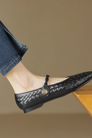 1 cm Italian-Style Soft Sole Leather Flats - Comfortable Fully Padded Interior for All-Day Wear