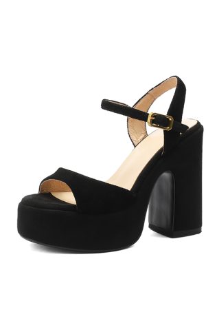 12.5 cm Italian-Style Soft-Soled Leather High Heel Sandals for Comfort and Style, Perfect for 90s and Y2K Fashion