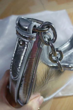 2023 Silver Underarm Bag for Women, Handheld Chain Baguette, Versatile High-End Shoulder Crossbody Bag