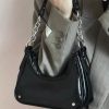 2023 Silver Underarm Bag for Women, Handheld Chain Baguette, Versatile High-End Shoulder Crossbody Bag