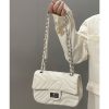2023 Trendy Women's Embroidered Chain Shoulder Bag with Lock Buckle - Versatile Summer Style, Small Size, Fashionable Design