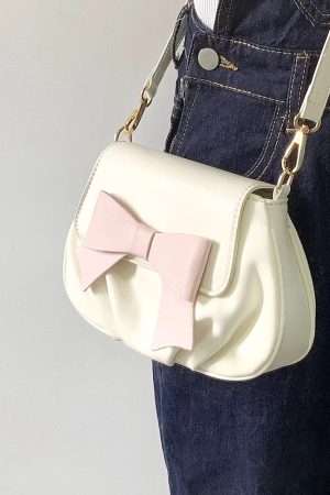 2023 Women's Bow Detail Pleated Cloud Bag - Soft Round Crossbody Shoulder Bag, Versatile Small Handbag for Everyday Use