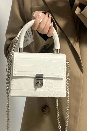 2023 Women's Crocodile Pattern Tote Bag - Small Square Handbag, Versatile Shoulder Crossbody Style, Trendy and Fashionable