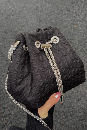 2023 Women's Rhinestone Round Ring Bucket Bag - Sweet Chain Shoulder Crossbody Handbag, Trendy Fashion Accessory