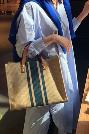 2024 Korean Style Women's Large Canvas Shoulder Crossbody Handbag - Simple Professional Commuter Fashion