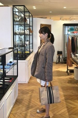 2024 Korean Style Women's Large Canvas Shoulder Crossbody Handbag - Simple Professional Commuter Fashion