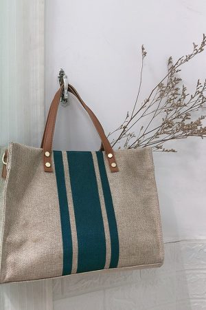 2024 Korean Style Women's Large Canvas Shoulder Crossbody Handbag - Simple Professional Commuter Fashion