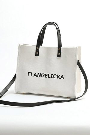 2024 Korean Style Women's Large Canvas Shoulder Crossbody Handbag - Simple Professional Commuter Fashion