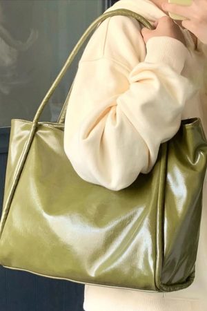 2024 Korean Style Women's Textured Tote Bag - Large Capacity Shoulder Bag for Spring Summer Fashion