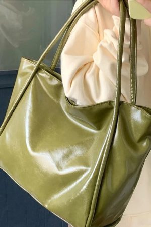 2024 Korean Style Women's Textured Tote Bag - Large Capacity Shoulder Bag for Spring Summer Fashion