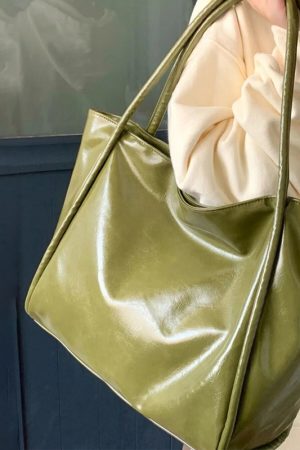 2024 Korean Style Women's Textured Tote Bag - Large Capacity Shoulder Bag for Spring Summer Fashion