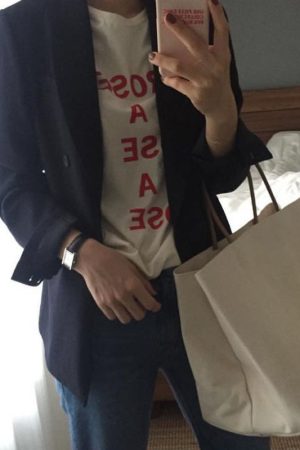 2024 Minimalist Large Capacity Shoulder Canvas Tote Bag - Dongdaemun Style Women's Shopping Bag